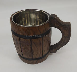 Mug à café en bois intemporel, produit d'exportation de la meilleure qualité d'Inde, article de verrerie artisanal au design unique - Product Image 2