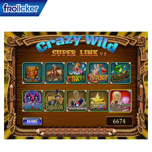 FRO CRAZY WILD V5 บอร์ดเกมอาร์เคดจอเดี่ยว รุ่นภาษาอังกฤษ ปลั๊กแบบ US สำหรับเครื่องเล่นเกมหยอดเหรียญ - Product Image 1
