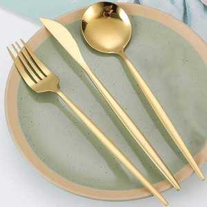 Ensemble de couverts en acier inoxydable de qualité supérieure, cuillère, fourchette, couteau, finition miroir, vaisselle de table pour la cuisine à bas prix - Product Image 1