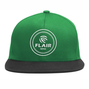 Gorra Snapback Personalizada de 6 Paneles en Dos Tonos – Gorra Urbana Premium Verde y Negra con Visera Plana al por Mayor OEM - Product Image 1