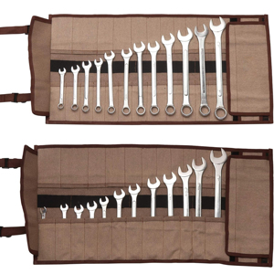 Durable Cotton Canvas <b>Tool</b> <b>Roll</b> <b>Bag</b> Breathable Motorcycle Wrench Organizer Multi Pocket Portable Repair Pouch for Mechanics - Product Image 2