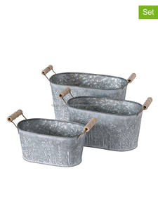 Jardinière et pots de fleurs vintage en métal galvanisé Seau de rangement pour jardinière de ferme Décor de maison et de jardin Jardinière intérieure/extérieure - Product Image 4