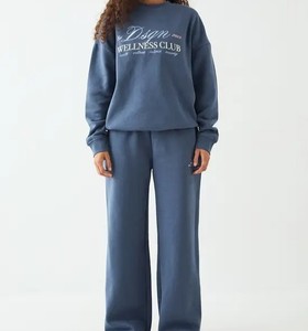 Women's <b>Lounge</b> Tracksuit Set Soft Sweatshirt and Matching <b>Trousers</b> Private Label Supplier Tracksuit with Ribbed Cuff & Hem - Product Image 2