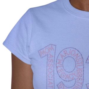 เสื้อยืดแขนสั้นพิมพ์ลายกราฟิกสีฟ้าอ่อนสำหรับผู้หญิง รุ่นปี 1938 คอกลม สวมใส่สบาย แฟชั่นทันสมัย เหมาะสำหรับใส่ทุกวันในช่วงฤดูร้อน - Product Image 6