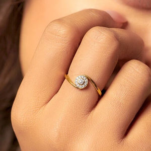 Star Dust Brilliant Cut Round F Color VS1 Clarity Lab Grown Bague de fiançailles pour mariage Bijoux Bagues en diamant de haute qualité - Product Image 5