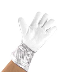 High Flame <b>Fire</b> Resistant Aluminized Welder Leather Gloves Industrial Heavy Duty Para Aramid Lining Cut Abrasion Welding Gloves - Product Image 5
