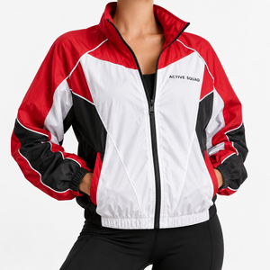 New Fashionable Long Sleeve <b>Women</b> <b>Windbreaker</b> Jacket OEM Factory Wholesale Price Customized Logo <b>Women</b> <b>Windbreaker</b> Jacket - Product Image 2