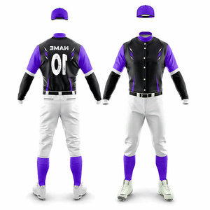 Custom Logo Mesh Material Uniform Printed Name & Numbers Team Player Uniform <b>Baseball</b> & Softball Uniform Sportswear Suits - Product Image 4