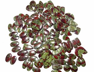 คุณภาพสูง Dragon Bloodstone อัญมณีขายส่ง Lot จํานวนมากผสมรูปร่างมังกร Jasper Cabochon คริสตัลมังกร Bloodstone สําหรับลูกปัด - Product Image 2