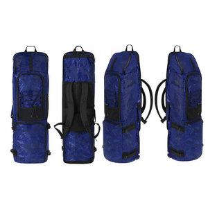 Sac de sport en nylon bleu avec poches zippées et poignée de transport - Product Image 6