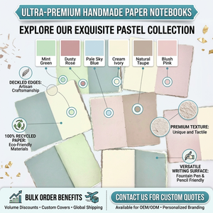 Cuadernos de Papel con Borde Irregular, Hechos a Mano, para Escribir, Dibujar, Regalar, Venta al Por Mayor, Exportación - Product Image 6