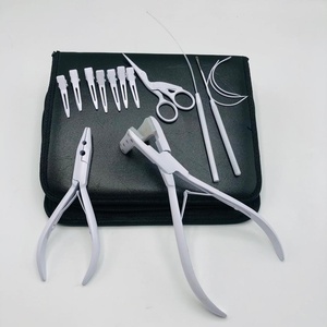 Professional Hair Extension Tools Kit - Stainless Steel Pliers, Threader Loop, <b>Hooks</b> & <b>Clips</b> with Zipper Case - Product Image 4