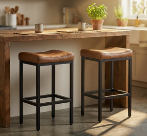 Wholesale <b>Stools</b>, Wood Dining <b>Stools</b> Set of 2 for Dining Room, Metal 2 PCS Bar <b>Stools</b> for Home Bar Kitchen, <b>Tall</b> Breakfast <b>Stool</b> - Product Image 1