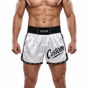 CHARR INDUSTRIES Pantalones Cortos de Entrenamiento de Boxeo, Muay Thai, Sanda y MMA Unisex con Logotipo Frontal Personalizado, 100% Ropa de Artes Marciales - Product Image 6