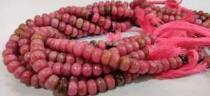 Perles de rhodonite naturelle, forme ronde, lisses, 8 mm, vendues par brin de 8 pouces de long - Product Image 2