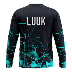 Maillot de sport à manches longues et col rond OEM pour homme, compression, évacuation de l'humidité, entraînement, fitness, loisirs - Product Image 3
