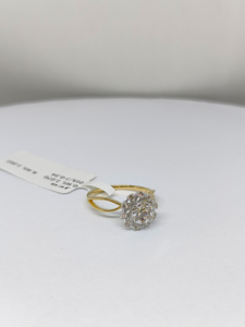 Elegantes anillos de diamantes hechos a mano de laboratorio de cóctel de oro rosa para mujer 0,34 Ct corte brillante Chapado en rodio con estilo de moda - Product Image 4