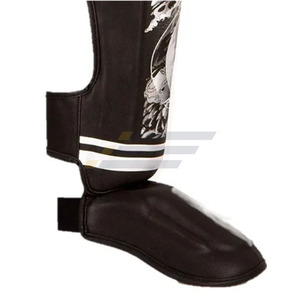 Protège-tibias de boxe personnalisés à compression, prix de gros, respirants, haute élasticité, MMA, antidérapants, avec protection des pieds - Product Image 2