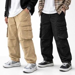 Pantalones Cargo para Niño, Impermeables, a la Moda, Ligeros, de Color Sólido, Cintura Elástica, 100% Algodón, con Múltiples Bolsillos, Venta al Por Mayor - Product Image 3