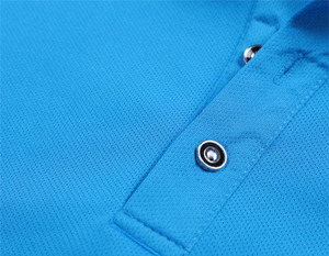 Camisa de Hombre Relevo, Azul Sólido, Transpirable, 100% Algodón, Manga Corta, Tejida, Estilo Casual con Cuello Camisero - Product Image 2