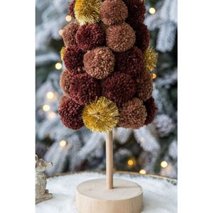 Albero di Natale Multicolore 17x17x51 cm per Decorazioni da Tavolo, Ideale per Caffè e Ambientazioni Natalizie - Product Image 4
