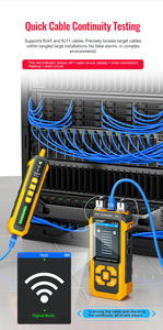 เครื่องทดสอบสายเคเบิลเครือข่าย NOYAFA NF-8518 พร้อมฟังก์ชั่นตรวจสอบสาย RJ45, ตรวจสอบ PoE, วัดความยาวสาย, พอร์ต Flash, OPM, VFL, ระยะตรวจจับสูงสุด 500 เมตร, ไฟ LED - Product Image 5
