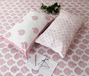 Best Selling Hand Block Print Cotton Flat Bedsheet Boho Floral Indian Bedding Queen <b>King</b> <b>Size</b> for Wholesale Price - Product Image 3