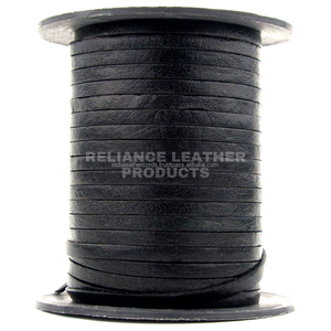 เชือกหนังแบนทำมือ Black Shine Artisan ขนาด 5 มม. สำหรับเครื่องประดับและอุปกรณ์เสริม - Product Image 4