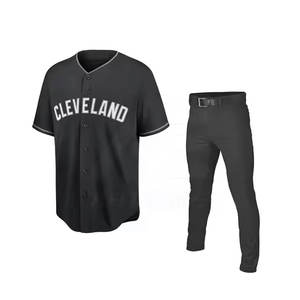 Uniforme de baseball à manches courtes en polyester 100% antibactérien personnalisé, OEM, maillot de softball unisexe, prix d'usine - Product Image 6