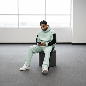 Conjunto Deportivo Unisex de Lujo, Marca Tech Fleece, Alta Calidad, 100% Algodón, Sudadera con Capucha y Pantalones para Hombre y Mujer, 2 Piezas, Invierno - Product Image 3