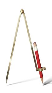 Compas de traçage à aile verrouillable avec porte-crayon, outil de dessin de cercles de précision pour le travail du bois, la métallurgie et la mesure - Product Image 2