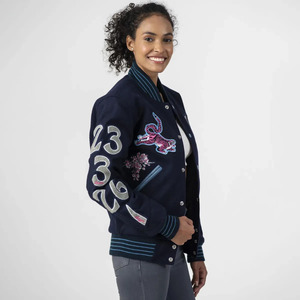 Chaqueta Varsity Personalizada al por Mayor para Mujer, Chaqueta Bomber de Béisbol Universitaria de Primera Calidad, Ropa Casual Urbana OEM - Product Image 2