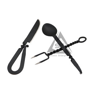 Unique Design High Quality Hand Forged Carbon Steel Camping Cutlery <b>Set</b>-Sustainable Lightweight Durable - Product Image 2