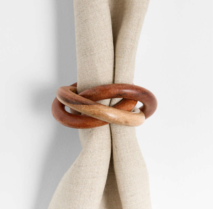 Anneaux de serviette et support en bambou pour usage quotidien avec corde en coton, décoration de table de style naturel pour les fêtes - Product Image 6