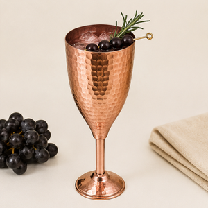 Handcrafted Hammered Pure <b>Copper</b> Wine Goblets Luxury Unbreakable Metal Cocktail Chalice For Bar And Wedding Party Decoration - Product Image 2