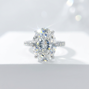 Bague en diamant de laboratoire taille ovale couleur D, or massif 9K 14K 18K, 4g, certifiée IGI, classique, pour femme, mariage, fiançailles, bijoux fins - Product Image 3