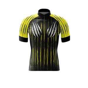 Jersey de Ciclismo Personalizado por Fabricante OEM, Ropa de Ciclismo Sublimada, Ropa Deportiva Ligera para Bicicleta de Carretera en Amarillo y Negro - Product Image 3