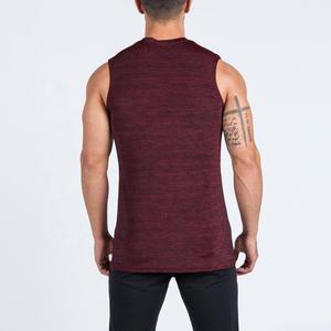 Wholesale Promotional Custom Logo Men's Sleeveless Tank Tops 100% Cotton Quick Dry Breathable Deep Cut Gym Style - Product Image 3