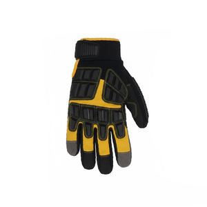 ถุงมือหนังป้องกันการบาดแบบใช้แล้วทิ้งสำหรับผู้ชาย ถุงมือช่างอุตสาหกรรมแบบมีช่องระบายอากาศด้านหลัง สำหรับการขับขี่เพื่อป้องกันมือและแขน - Product Image 4