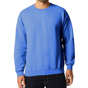 Sudadera de cuello redondo para hombre, estilo oversize, de forro polar, poliéster, informal, estilo urbano, color liso, ajuste holgado, primavera, colores personalizables - Product Image 1