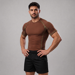 Rashguard personnalisé OEM imprimé par sublimation, rashguard de haute qualité, rashguard à manches courtes MMA Bjj - Product Image 1