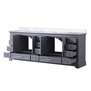 Grigio scuro 84 pollici. L X 22 Pollici Mobile Bagno Doppio con Top in Marmo di Carrara - Product Image 5
