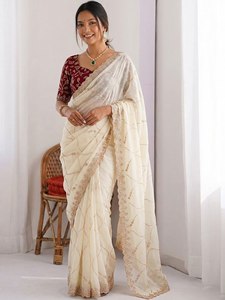 Premium Maheshwary Modern <b>Saree</b> with <b>Blouse</b> for Women Quick Dry - Product Image 6