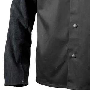 Veste longue en cuir de vachette durable et ignifuge, vêtement de soudage respirant pour les travailleurs, tablier de soudage en cuir véritable pour soudeur - Product Image 2