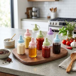 Botella Flexible Plana de HDPE Transparente con Tapa de Rosca Personalizable para Salsas, Miel y Condimentos - Fabricación OEM/ODM en Vietnam - Product Image 2