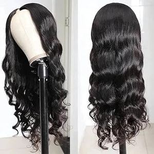 Pelucas con Parte en V de Cabello Remy Brasileño, Aspecto Natural, Suaves y Lisas, Fabricación Personalizada, Venta al por Mayor, Suministros de Belleza - Product Image 1