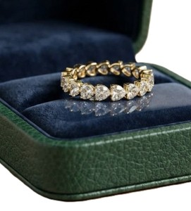 Bague d'éternité en diamant de laboratoire taille cœur de 2,62 carats, or massif 10K 14K 18K, clarté E, diamant VVS, bague de fiançailles - Product Image 6