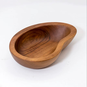 ชามไม้ดีไซน์มินิมอลสำหรับเสิร์ฟสลัดผลไม้ ของตกแต่งโต๊ะอาหารในครัวที่มีสไตล์ - Product Image 1