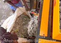 Broyeur semi-automatique de plastique pour sacs Jumbo, déchiqueteuse industrielle pour applications industrielles, machines de broyage de plastique