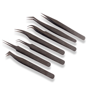 Eyelash Extension Tweezers Precision Tweezers for 2D-6D Volume & <b>Individual</b> False <b>Lashes</b> Extensions Curved Tweezers - Product Image 2